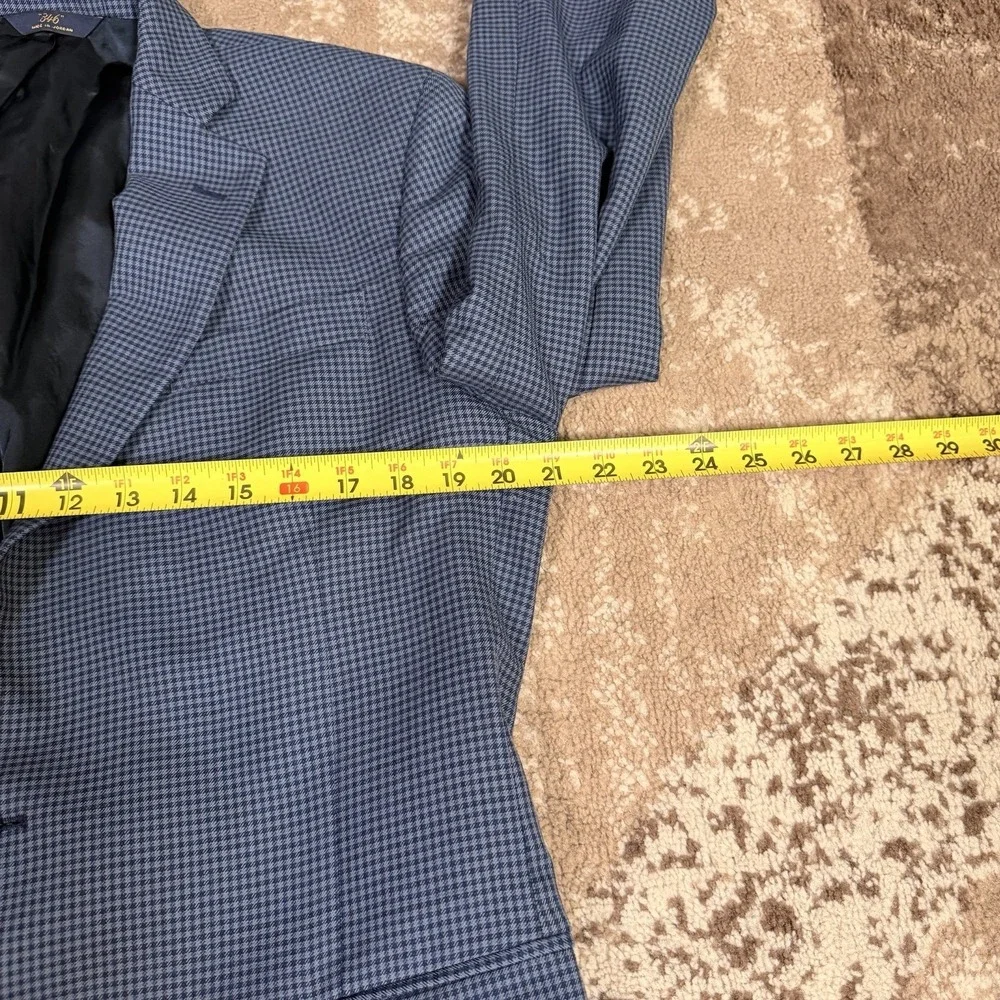 Brooks Brothers 346 Fitzgerald Fit Check Blazer Men 42R‎ Wool Old Money Sport